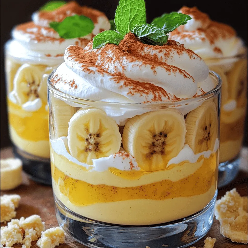 - 3 ripe bananas, sliced into rounds - 1 package (5.1 oz) instant vanilla pudding mix - 2 cups cold milk - 1 cup heavy whipping cream - 1/4 cup powdered sugar - 1 teaspoon vanilla extract - 1 package (11 oz) vanilla wafer cookies
