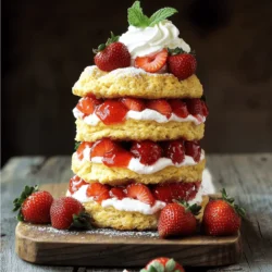 To make a delightful easy strawberry shortcake, gather the following ingredients: