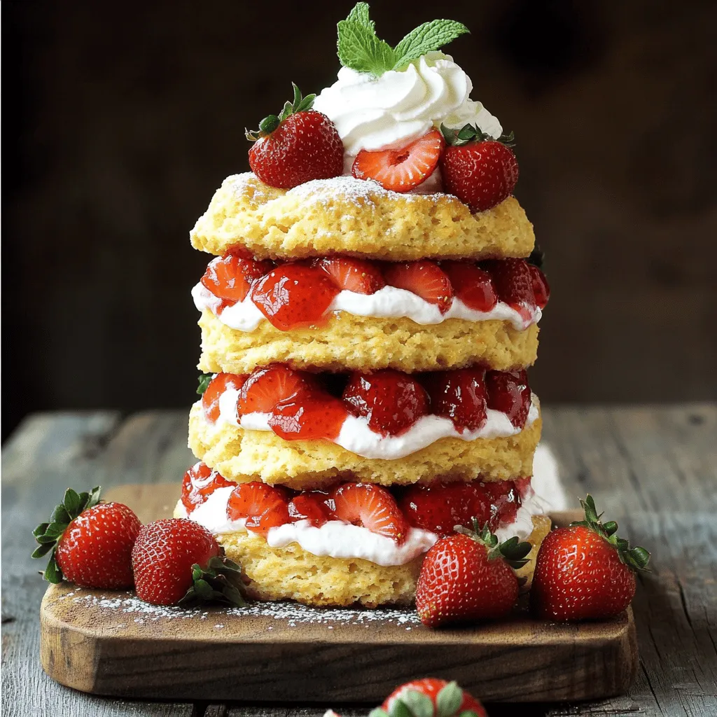 To make a delightful easy strawberry shortcake, gather the following ingredients: