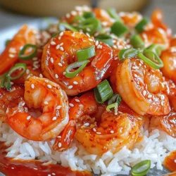 Sweet & Spicy Gochujang Shrimp is a quick and tasty dish. You can make it in just 30 minutes. The balance of sweet and spicy flavors makes it a crowd-pleaser. - 1 lb large shrimp, peeled and deveined - 2 tablespoons gochujang - 1 tablespoon honey - 1 tablespoon soy sauce - 1 teaspoon sesame oil - 2 cloves garlic, minced - 1 teaspoon fresh ginger, grated - 1 tablespoon rice vinegar - 1 green onion, sliced (for garnish) - Sesame seeds (for garnish) - Cooked jasmine rice (for serving) The shrimp should be large for the best texture. Gochujang gives a rich, spicy kick. Honey adds sweetness that balances the heat. Soy sauce brings depth and umami. Sesame oil adds a lovely nutty flavor. Fresh garlic and ginger enhance the taste. Rice vinegar adds a touch of tang. Green onions and sesame seeds make perfect garnishes. Serving it over jasmine rice makes the dish complete. For the full recipe, refer to the details provided above. To start, you need a mixing bowl. In it, combine 2 tablespoons of gochujang, 1 tablespoon of honey, and 1 tablespoon of soy sauce. Next, add 1 teaspoon of sesame oil, 2 minced garlic cloves, and 1 teaspoon of grated ginger. Finally, pour in 1 tablespoon of rice vinegar. Use a whisk to mix everything well. You want it to be smooth and well-blended. This marinade gives the shrimp a sweet and spicy kick. Now it’s time to cook the shrimp. First, take the peeled and deveined shrimp and place them in the marinade. Stir gently so every shrimp is coated. Cover the bowl and let it marinate for at least 15 minutes. This step is key for flavor. After marinating, heat a large skillet over medium-high heat. Carefully add the shrimp in a single layer. Avoid overcrowding the pan. Cook for about 2-3 minutes until they start to turn pink. Then, flip the shrimp and cook for another 2-3 minutes. They should be fully cooked and slightly caramelized. Toss them in the skillet to coat them in the sauce. Once the shrimp are done, take the skillet off the heat. Sprinkle sliced green onions and sesame seeds on top for a fresh look. To serve, spoon cooked jasmine rice onto each plate. Place the sweet and spicy shrimp on the rice. Drizzle any leftover sauce from the skillet over the shrimp for extra flavor. This dish is colorful and full of taste. It’s perfect for a quick weeknight meal or a special occasion. For the full recipe, check out the earlier section. To get the right mix of sweet and spicy, use equal parts gochujang and honey. This helps balance the heat and sweetness. If you prefer more spice, add a bit more gochujang. For added sweetness, use extra honey. Taste the marinade before adding the shrimp. Adjust as needed to match your flavor preference. One common mistake is overcooking the shrimp. Shrimp cook fast, so watch them closely. If they turn rubbery, they are overdone. Another mistake is overcrowding the skillet. This can cause uneven cooking. Always cook shrimp in a single layer for best results. Lastly, don’t skip marinating! Letting shrimp sit in the marinade brings out the flavors. For this dish, you need a few basic tools: - Mixing bowl: For preparing the marinade. - Whisk: To blend the marinade smoothly. - Large skillet: To cook the shrimp evenly. - Spatula: To flip the shrimp without breaking them. These tools make the process easy and fun. Check your kitchen to see if you have them ready. For the full recipe, you can refer to the earlier section. {{image_4}} You can easily switch the shrimp for other proteins. Chicken breast works well. Cut it into bite-sized pieces. You can also use firm tofu for a plant-based option. Just press out excess water before marinating. Salmon or scallops can add a rich, tasty twist too. Each protein will soak up the gochujang flavor nicely. This dish can fit gluten-free diets. Use tamari instead of soy sauce. It has a similar taste but is gluten-free. Check the gochujang label too, as some brands may add gluten. Most honey is gluten-free, but always read labels. Serve with rice or quinoa to keep it safe and delicious. Adding veggies boosts flavor and nutrition. Bell peppers, snap peas, or broccoli work great. Slice them thin and toss them in the skillet with the shrimp. They will cook quickly and stay crunchy. You can also add sliced carrots or zucchini for color and taste. This makes the dish more colorful and fun! For the full recipe, check out the Sweet & Spicy Gochujang Shrimp recipe. To store your gochujang shrimp, let it cool first. Place it in an airtight container. This keeps the shrimp fresh and helps the flavors stay intact. You can store it in the fridge for up to three days. Make sure to label the container with the date. When you want to eat your leftovers, reheat them gently. Use a skillet over low heat to warm them up. This prevents the shrimp from becoming tough. You can also add a splash of water or broth to keep them moist. Stir occasionally until they are heated through. If you want to save the shrimp for later, freezing is a great option. Place the cooled shrimp in a freezer-safe bag. Remove as much air as possible before sealing. You can freeze it for up to three months. When you're ready to eat, thaw the shrimp overnight in the fridge before reheating. This way, you will enjoy the same great taste as when you first made it. For the full recipe, check out the earlier section. Gochujang is a thick, red paste from Korea. It is made from red chili powder, fermented soybeans, and salt. This mix gives gochujang a sweet, spicy, and slightly savory flavor. It adds depth to many dishes, making it a star in Korean cooking. You can find it in Asian markets or online. Yes, you can prepare the shrimp ahead of time. Marinate the shrimp and store it in the fridge. You can keep it for up to 24 hours. This helps the flavors develop even more. Just cook the shrimp right before serving for the best taste. Gochujang shrimp pairs well with many sides. Here are a few ideas: - Steamed jasmine rice - Stir-fried vegetables - Cucumber salad - Kimchi - Rice noodles These dishes balance the sweet and spicy shrimp nicely. To change the spice level, you can use less gochujang. Start with 1 tablespoon instead of 2. You can also add more honey for sweetness. If you like it hotter, add chili flakes or fresh chili. Adjust the spice to fit your taste. For the full recipe, check out the Sweet & Spicy Gochujang Shrimp section. This blog gave you a tasty shrimp recipe using gochujang. I shared a detailed ingredient list and easy steps to cook. You learned how to balance sweet and spicy flavors and avoid common mistakes. The variations showed how to use different proteins and add veggies for more flavor. Storing and reheating tips help you enjoy leftovers later. Embrace this dish's versatility and make it your own. With practice, you’ll impress everyone with your cooking!