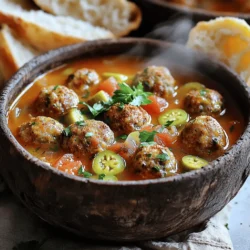 - Ground meats and fillers - 1 lb ground beef - 1/2 lb ground pork - 1/2 cup breadcrumbs (preferably seasoned) - 1/4 cup fresh parsley, finely chopped - 1 large egg - Vegetables - 1 bell pepper, diced (red or green) - 1 medium onion, diced - 2 celery stalks, diced - Broth, tomatoes, and seasonings - 3 cups vegetable broth (homemade or low-sodium) - 1 can (14 oz) diced tomatoes (with juices) - 2 teaspoons Worcestershire sauce - 1 bay leaf - Optional ingredients for spice and thickness - 1 cup okra, sliced (fresh or frozen) - 1 tablespoon hot sauce (optional) - 1 tablespoon cornstarch (optional) - Salt and black pepper, to taste - 1 tablespoon Cajun seasoning (adjust for spice preference) - 2 tablespoons extra virgin olive oil Each ingredient plays a key role in making this stew rich and tasty. The mix of ground beef and pork gives the meatballs a nice flavor. The bell pepper, onion, and celery add crunch and sweetness. You can adjust the spice to match what you like. If you want a thicker stew, use cornstarch. The optional hot sauce can give it a kick! For the full recipe, check out the details I provided earlier. To start, I combine the ground beef and ground pork in a large mixing bowl. I add breadcrumbs, fresh parsley, and a large egg. Then, I mix in minced garlic, Cajun seasoning, and a pinch of salt and black pepper. I use my hands or a spoon to blend everything together until it's well mixed. Next, I shape the mixture into small meatballs, about 1 inch in size. I place them on a plate, making sure they don’t touch. This keeps them from sticking together. I heat olive oil in a large pot over medium heat. Once hot, I add diced onion, bell pepper, and celery. I sauté these vegetables, stirring them often. After about 5 minutes, they become soft and fragrant. I carefully add the meatballs to the pot. I let them brown on all sides, which takes about 8 to 10 minutes. To cook them evenly, I work in batches if needed. Once browned, I remove the meatballs and set them aside on a plate. In the same pot, I pour in the vegetable broth. Then, I add diced tomatoes with their juices, Worcestershire sauce, sliced okra, and a bay leaf. If I want some heat, I include hot sauce. I stir gently and bring the mixture to a low simmer. After it starts simmering, I return the meatballs to the pot. I cover the pot and let it simmer on low heat for 30 minutes. I stir occasionally to keep everything from sticking. If I want a thicker stew, I dissolve cornstarch in a small bowl with a few tablespoons of water. This creates a slurry. I stir this into the stew and cook for another 5 minutes. This helps it thicken to my liking. Before serving, I remove the bay leaf and taste the stew. I adjust the seasoning with more salt, pepper, or hot sauce as needed. For the full recipe, check out the details provided. To ensure even cooking, start by heating your pot before adding any ingredients. This helps to achieve a nice brown color on the meatballs. Work in batches when browning the meatballs. This way, they get the heat they need without crowding. Crowding can lead to steaming rather than browning. If spice is your concern, you can adjust the Cajun seasoning. Start with less than the recipe calls for. Taste the stew before serving. If you want more heat, add more Cajun seasoning or hot sauce. You control the spice level! When serving, ladle the stew into deep bowls. Garnish with fresh parsley and a sprinkle of Cajun seasoning. This adds color and freshness. Serve with crusty bread or toasted baguette slices. They are perfect for dipping. You can also pair the stew with a simple green salad. A fresh salad offers a nice crunch and balances the dish’s heartiness. Another great side is cornbread. It adds a sweet touch that complements the stew. Enjoy your meal! For the full recipe, check out the details above. {{image_4}} If you want to change up the flavor, consider different meats. Ground turkey or chicken can work well instead of beef and pork. You can also try plant-based meat for a healthier option. For a lighter stew, use leaner proteins. When it comes to veggies, you can be creative. Swap out okra for zucchini or carrots. You can also add mushrooms or spinach for extra nutrition. Use what you have on hand. This stew is flexible, and that makes it fun! To make the stew gluten-free, substitute regular breadcrumbs with gluten-free ones. You can also use cooked rice or quinoa as a binder. This keeps the stew tasty and safe for those with gluten issues. For vegetarian or vegan options, skip the meat entirely. Use lentils or chickpeas for protein. They add a nice texture and soak up the stew's flavors. For broth, stick to vegetable broth, and you're all set! You can still enjoy a hearty meal without animal products. Check out the Full Recipe for all the details! After enjoying Cajun meatball stew, it’s easy to store leftovers. Let the stew cool down before transferring it to an airtight container. This helps keep it fresh. You can store the stew in the fridge for up to four days. This gives you time to enjoy it again. If you want to keep the stew longer, freezing is a great choice. Pour the cooled stew into freezer-safe containers or bags. Make sure to leave space in the container for expansion. The stew can last in the freezer for up to three months. When you are ready to eat it, thaw the stew in the fridge overnight. You can also use the microwave for quick thawing. Once thawed, heat it on the stove until it bubbles. Stir often to keep it from sticking. Enjoy this hearty dish again! For the full recipe, check out the details above. Store leftover Cajun Meatball Stew in an airtight container. You want to keep it in the fridge. It will stay fresh for up to four days. Make sure to let it cool before sealing the container. Yes, you can prepare Cajun Meatball Stew ahead of time. Cook the stew fully, then cool it down. Once cool, store it in the fridge. Reheat it on the stove for the best taste. You can even freeze it for later. Just thaw it in the fridge before reheating. Cajun Meatball Stew pairs well with crusty bread or rice. You can also serve it with a fresh salad. Some enjoy it with cornbread for a Southern twist. These sides add texture and balance to the meal. Cajun Meatball Stew can be spicy, but you control the heat. Use less Cajun seasoning if you want a milder taste. Add hot sauce to individual bowls for those who like it hot. This way, everyone can enjoy it their way. Yes, frozen okra works well in this stew. It saves time and is easy to use. Fresh okra has a better texture, but frozen is still tasty. Just add it to the stew as you would fresh. The flavor remains rich and comforting. For the full recipe, check out the details above. This article showed how to make a tasty Cajun Meatball Stew. We covered ingredients, step-by-step cooking, and tips to enhance flavor. You can adjust this dish for your taste and dietary needs. Store leftovers for future meals or freeze to save time. With a few simple changes, you can make this stew your own. Now, grab your ingredients and start cooking. Enjoy a warm and hearty meal that brings everyone together.