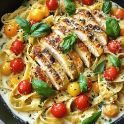 To make Marry Me Chicken Pasta, gather these key ingredients: - 2 boneless, skinless chicken breasts - 8 oz fettuccine pasta - 1 cup cherry tomatoes, halved - 1 cup heavy cream - ½ cup grated Parmesan cheese - 2 cloves garlic, minced - 1 teaspoon Italian seasoning - 2 tablespoons olive oil - Fresh basil leaves, for garnish - Salt and pepper, to taste These ingredients combine to create a rich, creamy dish that will impress anyone at your table. Using quality ingredients makes a big difference in your dish. Here are my favorite brands: - Chicken: Look for organic or free-range chicken for the best flavor. - Pasta: Barilla or De Cecco fettuccine are great choices for texture. - Cream: Land O’Lakes heavy cream gives a rich, smooth texture. - Parmesan: Grana Padano is a nice alternative for authentic flavor. These brands ensure you get the best taste and quality in your meal. You can easily adjust ingredients if you need to. Here are some smart swaps: - Chicken: Use turkey breast or even shrimp for a seafood twist. - Pasta: Gluten-free pasta works well for those with dietary needs. - Cream: Coconut cream or cashew cream can replace heavy cream for a dairy-free version. - Tomatoes: Canned diced tomatoes can be used if fresh ones aren’t available. These substitutions let you customize the dish while keeping it delicious. For the complete recipe, check the Full Recipe. Start by boiling a large pot of water. Add a generous amount of salt to the water. This helps flavor the pasta. Once the water is boiling, add 8 oz of fettuccine. Cook it according to the package instructions, usually about 8 to 10 minutes. You want it to be al dente, which means it should still have a bit of bite. Once done, drain the pasta. Set it aside and keep a little pasta water if you need to adjust the sauce later. While your pasta cooks, you can focus on the chicken. Take 2 boneless, skinless chicken breasts. Season both sides with salt, pepper, and 1 teaspoon of Italian seasoning. Heat 2 tablespoons of olive oil in a large skillet over medium-high heat. Once the oil is hot, carefully add the chicken breasts. Cook them for about 5 to 7 minutes on each side. They should turn a nice golden brown and reach an internal temperature of 165°F. After cooking, remove the chicken and let it rest for a few minutes. Slice it into strips to add later. In the same skillet, you will create a delicious sauce. Keep the residual oil in the pan. Add 2 cloves of minced garlic and sauté for about 30 seconds. Stir it continuously to avoid burning. Next, add 1 cup of halved cherry tomatoes. Cook them for about 2 to 3 minutes, until they soften and burst. This adds a great flavor to your sauce. Now, reduce the heat to medium and pour in 1 cup of heavy cream. Stir gently and let it simmer. Gradually add ½ cup of grated Parmesan cheese, mixing until the cheese melts. If the sauce is too thick, add a tablespoon of reserved pasta water. Then, add the drained fettuccine to the skillet. Toss everything together, making sure the pasta is well coated with the creamy sauce. Time to make it look good! Take the rested chicken breasts and slice them if you haven't yet. Arrange the chicken strips on top of the pasta. To finish, sprinkle some fresh basil leaves on top. You can also add a bit more grated Parmesan for extra flavor. This dish not only looks great, but it also tastes amazing. Enjoy your Marry Me Chicken Pasta! For the full recipe, check the earlier section. To make a great cream sauce, start with good ingredients. Use fresh heavy cream and quality Parmesan cheese. Heat the skillet over medium heat. Add minced garlic first, stirring for 30 seconds. This brings out its flavor. Then, add your cherry tomatoes. Cook until they soften. Pour in the heavy cream, stirring slowly. Let it simmer lightly. Gradually stir in the Parmesan. This makes the sauce creamy and rich. Adjust salt and pepper to taste. If the sauce feels too thick, add a little pasta water to loosen it. Cooking chicken well is crucial for safety and flavor. Season the chicken breasts with salt, pepper, and Italian seasoning. Heat olive oil in a large skillet. Cook the chicken for about 5-7 minutes on each side. You want a golden crust. Use a meat thermometer to check the temperature. It should reach 165°F (75°C). This ensures it's safe and juicy. Let the chicken rest for a few minutes before slicing. This step keeps the juices inside. Marry Me Chicken Pasta pairs well with many sides. A fresh green salad adds a nice crunch. You can also serve it with garlic bread for a hearty meal. For drinks, a chilled white wine works well. If you want something non-alcoholic, try sparkling water with lemon. Don't forget to top your pasta with fresh basil and extra Parmesan for a beautiful finish. For more ideas, check out the Full Recipe. {{image_4}} You can easily make a vegetarian version of Marry Me Chicken Pasta. Instead of chicken, use mushrooms or eggplant. These veggies add great flavor and texture. You can keep the creamy sauce just the same. Use vegetable broth instead of chicken broth for added depth. You can also add spinach for some extra color and nutrients. If you love seafood, shrimp works well in this dish. Cook the shrimp until they turn pink and add them to the pasta. Tofu is another great option. Press out the water and cut it into cubes. Sauté it until golden brown. Both choices add a nice twist while keeping the meal satisfying. Want to spice things up? Add crushed red pepper flakes to the sauce. It gives a nice heat without overpowering the dish. You could also toss in jalapeños or a dash of hot sauce. These spicy additions can make your meal exciting and full of flavor. To keep your Marry Me Chicken Pasta fresh, store leftovers in an airtight container. Place the pasta and chicken together, or keep them separate if you prefer. Make sure the dish cools to room temperature before sealing. This way, your meal stays tasty for up to three days. When you’re ready to eat your leftovers, reheat them gently. You can use a microwave or a skillet. If using a microwave, cover the dish with a damp paper towel to keep moisture in. Heat in short intervals, stirring in between. If using a skillet, add a splash of cream or reserved pasta water to restore the sauce's creaminess. Heat over low to medium heat until warmed through. Freezing Marry Me Chicken Pasta is a great option for long-term storage. Place the cooled dish in a freezer-safe container. Ensure it’s tightly sealed to avoid freezer burn. For best quality, eat within three months. When you’re ready to enjoy, thaw it overnight in the fridge. Reheat as mentioned above for the best taste. Feel free to explore more tips or recipes that can help you in your cooking journey! Check out the Full Recipe for Marry Me Chicken Pasta. Marry Me Chicken Pasta is a creamy, rich dish. It features chicken, pasta, and a delicious sauce. The sauce is made with heavy cream, Parmesan cheese, and cherry tomatoes. The dish is named for its ability to impress anyone who eats it. It’s a perfect meal for special occasions or cozy dinners at home. To make Marry Me Chicken Pasta gluten-free, choose gluten-free pasta. There are many options like rice, quinoa, or chickpea pasta. These alternatives cook similarly to regular pasta. Just check the cooking time on the package. The rest of the recipe remains the same. Yes, you can prepare this dish ahead of time. Cook the chicken and pasta, then store them separately. Keep the creamy sauce in an airtight container. When ready to serve, reheat everything together. Just make sure to not overcook the pasta when reheating. Several sides pair well with Marry Me Chicken Pasta. Here are some great options: - Garlic bread - A fresh garden salad - Steamed vegetables like broccoli or asparagus - Roasted Brussels sprouts These sides add color and nutrition to your meal. Marry Me Chicken Pasta delivers rich flavors and a satisfying meal. We explored vital ingredients, step-by-step cooking methods, and clever tips. You can swap items or try tasty variations for a personal touch. Remember to store and reheat leftovers properly. With these insights, you can enjoy this dish any time. Cooking doesn't need to be hard. Dive in and impress your loved ones with this simple, delicious recipe. Enjoy your culinary journey!