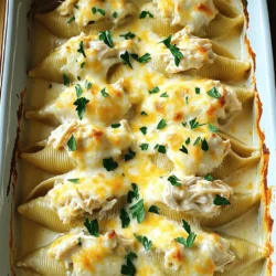 Chicken Alfredo Stuffed Shells Flavorful Dinner Delight