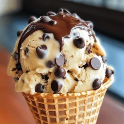 To make this delightful treat, you need a few core ingredients: - 2 cups of velvety heavy cream - 1 cup of creamy whole milk - 3/4 cup of granulated sugar - 2 teaspoons of pure vanilla extract - 1/2 teaspoon of fine sea salt These ingredients combine to create a rich and creamy base that is the heart of this ice cream. To add that famous cookie dough flavor, include these fun mix-ins: - 1/2 cup of mini chocolate chips - 1 cup of delectable cookie dough bites (homemade or store-bought) The mini chocolate chips give a sweet crunch, while cookie dough bites add chewy joy. You will need a few essential tools to whip up this ice cream: - Ice cream maker - Mixing bowl - Whisk These tools make it easy to create a smooth and creamy mixture, ready for churning. For the full recipe, check out the detailed instructions in the section above. First, gather your ingredients. In a large mixing bowl, combine the following: - 2 cups of heavy cream - 1 cup of whole milk - 3/4 cup of granulated sugar - 2 teaspoons of vanilla extract - 1/2 teaspoon of salt Next, whisk these together. You want the mixture to be smooth. Make sure the sugar dissolves well. This step is key to a creamy base. Now, pour the mixture into your ice cream maker. Follow your ice cream maker’s instructions. Typically, it takes about 20 to 25 minutes to churn. You want a soft-serve texture before adding the fun bits. During the last 5 minutes of churning, fold in your mix-ins. Use: - 1/2 cup of mini chocolate chips - 1 cup of cookie dough bites Gently mix these in. This ensures you have cookie dough and chocolate in every scoop. Once done, transfer the ice cream to a container. Smooth the top with a spatula. Now, freeze it for at least 4 hours. This will help it set up nicely. When ready, scoop and enjoy! You can find the full recipe for more details. To get the best texture, freezing times matter. After churning, let your ice cream freeze for at least 4 hours. This lets it firm up and makes it easier to scoop. If you want softer ice cream, try just 2 hours of freezing. The balance is key for that perfect scoop. You can change the sugar levels to fit your taste. If you like it sweeter, add a bit more sugar. If you prefer less sweetness, reduce it a bit. Also, think about your cookie dough. Homemade dough is fresh and fun to make. Store-bought dough is quick and easy. Choose what suits your time and taste. Serving matters, too. Use crispy waffle cones for a fun touch. Or try elegant bowls for a classic look. For a special treat, add more cookie dough bites on top. A drizzle of chocolate sauce adds flair and flavor. These simple ideas make your dessert look as good as it tastes. {{image_4}} You can change the flavor of your ice cream simply. Use different types of chocolate chips. Dark chocolate chips give a rich taste. White chocolate adds a sweet twist. You can also mix in nuts. Walnuts or pecans add crunch. Try other candies too, like peanut butter cups. Get creative! The more you mix, the more fun you have. Want a dairy-free option? You can use coconut milk or almond milk. Coconut milk gives a creamy texture. Almond milk adds a light flavor. Just swap the whole milk in the recipe. This way, you still enjoy every scoop without dairy. It’s a great choice for those with lactose issues. No ice cream maker? No problem! You can still make this treat. First, whip the heavy cream until stiff peaks form. Then fold in the sugar, vanilla, and salt. Next, carefully mix in the chocolate chips and cookie dough. Pour it all into a container. Freeze for at least 4 hours. This way, you get that same creamy goodness without any special tools. Enjoy making your own ice cream at home! For a full recipe, check out the Chocolate Chip Cookie Dough Ice Cream Delight! For best results, use a sturdy, airtight container to store your ice cream. A glass container or a high-quality plastic tub works well. Make sure to leave some space at the top. Ice cream expands as it freezes. To prevent ice crystals, press a piece of plastic wrap directly on the surface before sealing the lid. This helps keep your treat creamy and smooth. Chocolate chip cookie dough ice cream can last about two to three weeks in the freezer. After that, it may lose its taste and texture. Signs that your ice cream has gone bad include ice crystals on the surface and a change in color. If it smells off or has a strange texture, it’s best to toss it. When you’re ready to enjoy your ice cream, take it out of the freezer. Let it sit at room temperature for about 5 to 10 minutes. This softens it for easier scooping. It is safe to refreeze ice cream, but be careful. Each time it thaws, it may lose some texture. To keep it at its best, try to only take out what you plan to eat. Yes, you can! To make this ice cream without a machine, start by mixing the ingredients in a large bowl. Blend the heavy cream, whole milk, sugar, vanilla, and salt well. Pour this mix into a freezer-safe container. Stir it every 30 minutes for the first 2-3 hours. This will help break up ice crystals. After that, let it freeze solid. You will get a creamy texture without an ice cream maker! For the best results, freeze the ice cream for at least 4 hours. This allows all the flavors to meld and the texture to firm up. If you want soft-serve style ice cream, check it after about 2 hours. You can also leave it in the freezer overnight. Just let it sit out for a few minutes before scooping for easier serving. You can find Chocolate Chip Cookie Dough Ice Cream at most grocery stores. Look for it in the ice cream aisle. Brands like Ben & Jerry’s and Häagen-Dazs often carry this flavor. If you prefer online shopping, you can check websites like Amazon or specialty food shops. Many local ice cream shops also offer this delightful flavor. If you love Chocolate Chip Cookie Dough, you might also enjoy these flavors: - Cookies and cream - Mint chocolate chip - Rocky road - Peanut butter cup - Strawberry cheesecake Each of these flavors brings a unique taste that many ice cream lovers adore. Try them during your next ice cream adventure! Making Chocolate Chip Cookie Dough Ice Cream is fun and rewarding. We covered key ingredients, tools needed, and step-by-step instructions. You learned tips for perfecting the texture and creative ways to customize your ice cream. Don't forget the storage tips to keep it fresh for longer. Enjoy experimenting with flavors and make your own ice cream at home. With a few simple steps, you can create a delightful treat to share with friends and family. Dive into this tasty adventure and savor every scoop!