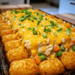 Cheesy Chicken Tater Tot Casserole Comfort Food Delight