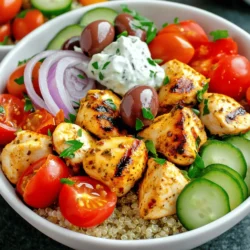 Greek Chicken Souvlaki Bowls Flavorful and Easy Meal