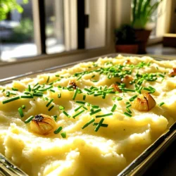 - 1 large head of cauliflower - 6 cloves of garlic - 2 tablespoons extra virgin olive oil - 1/4 cup unsweetened almond milk - 2 tablespoons butter or vegan butter - Salt and pepper to taste - Fresh chives for garnish Roasted Garlic Mashed Cauliflower is a great side dish. It has a creamy, rich taste that feels indulgent but is healthy. This dish starts with a large head of cauliflower. Cauliflower is low in carbs and high in fiber. It makes a great substitute for potatoes. I love using garlic in this recipe. Six cloves of garlic give the dish a warm, sweet flavor. Roasting the garlic caramelizes its sugars. It turns soft and mellow, adding depth to the mash. Two tablespoons of extra virgin olive oil add a lovely richness and help the cauliflower blend smooth. For a creamy texture, I choose almond milk. You can use regular milk if you prefer. Two tablespoons of butter or vegan butter add richness. They enhance the flavor and help create the perfect creamy mash. Seasoning is key. I add salt and freshly cracked pepper to taste. Fresh chives make a bright garnish. They add color and a mild onion flavor. This dish is not just tasty; it's also visually appealing. You can find the full recipe to make this delicious side dish easily and impress your guests. Enjoy! 1. Preheat your oven to 400°F (200°C). This heat helps to roast the cauliflower and garlic well. 2. Chop the large head of cauliflower into bite-sized florets. This size helps it cook evenly. 3. In a large baking dish, add the cauliflower florets and whole garlic cloves. 4. Drizzle the cauliflower and garlic with 2 tablespoons of extra virgin olive oil. 5. Season them with salt and freshly cracked black pepper. Toss the mixture until the florets are well coated. 1. Spread the cauliflower and garlic in a single layer in the baking dish. This step ensures even roasting. 2. Place the dish in the preheated oven. Roast for 25-30 minutes. The cauliflower should be fork-tender by then. 3. Look for the garlic cloves to be caramelized and golden brown. This adds great flavor to the mash. 1. After roasting, remove the baking dish from the oven and let it cool slightly. 2. In a large mixing bowl, combine the roasted cauliflower, caramelized garlic, 1/4 cup of almond milk, and 2 tablespoons of butter. 3. Use an immersion blender to puree the mixture until it is smooth and creamy. 4. If you want some texture, use a potato masher to mash it to your liking. 5. Taste the mash and adjust the seasoning with more salt and pepper if needed. 6. Serve the mashed cauliflower hot. Garnish with finely chopped chives for a fresh touch. Check out the Full Recipe for specific measurements and additional tips. To make the best roasted garlic mashed cauliflower, avoid overcooking it. Overcooked cauliflower can become mushy and lose its flavor. Cook until it is fork-tender but still firm. You can tell when cauliflower is ready by piercing it with a fork. If it goes through easily but still has a little bite, it's perfect for mashing. When blending, an immersion blender works best for a smooth texture. It blends the cauliflower and garlic quickly. If you prefer a chunkier mash, use a potato masher instead. This keeps some texture and gives a rustic feel. To achieve the perfect creaminess, add almond milk slowly until you reach your desired consistency. Adjust the milk amount based on how creamy you want it. For garnishing, sprinkle fresh chives on top. They add color and flavor. You can also drizzle a little extra olive oil for a touch of richness. Serve the mashed cauliflower in shallow bowls for an elegant look. This dish pairs well with roasted meats or can act as a filling side for vegetarian meals. For more ideas, check out the Full Recipe. {{image_4}} You can change the taste of roasted garlic mashed cauliflower in fun ways. Here are some ideas: - Adding herbs and spices: Try mixing in fresh thyme, rosemary, or parsley. A pinch of smoked paprika adds a nice kick. You can also use garlic powder for an extra garlicky punch. - Incorporating other vegetables: Blend in steamed broccoli or spinach for more color and nutrients. You could even add roasted carrots for a hint of sweetness. This dish fits many diets with some easy swaps: - Gluten-free options: Roasted garlic mashed cauliflower is naturally gluten-free. Just make sure your milk or butter is gluten-free, which most are. - Low-carb and keto-friendly substitutions: You can keep it low-carb by using cauliflower as your base instead of potatoes. This dish is perfect for your keto meal plan. Get creative with how you serve this dish: - Cold as a dip: Chill the mashed cauliflower and serve it as a dip with veggie sticks or pita chips. It’s a great snack! - Pairing with different proteins: This dish goes well with grilled chicken, fish, or steak. It adds a creamy side to any meal. You can find the full recipe to get started on making this tasty side! To store leftovers of roasted garlic mashed cauliflower, let it cool first. Place it in an airtight container. This container helps keep the flavors fresh. You can store it in the fridge for up to three days. Make sure to label it with the date to track freshness. When reheating, the best method is to use the stove. Place the mashed cauliflower in a saucepan over low heat. Stir often to keep it from sticking. If it seems thick, add a splash of milk or broth to regain creaminess. You can also use the microwave. Heat it in short bursts, stirring in between. This helps maintain the flavor and texture. To freeze your mashed cauliflower, first cool it completely. Spoon it into freezer-safe bags or containers. Squeeze out any extra air before sealing. It can last for up to three months in the freezer. When ready to eat, thaw it overnight in the fridge. Reheat it slowly on the stove or in the microwave for the best results. This keeps the creamy texture intact. For more details, check the Full Recipe. Roasted garlic mashed cauliflower is a creamy side dish made from cauliflower and garlic. I roast the cauliflower and garlic together to bring out their rich flavors. The result is a smooth, buttery mash that has a hint of sweetness from the garlic. This dish is a great low-carb option compared to traditional mashed potatoes. You can enjoy it as a comforting side for meat or a vegetarian main. Yes, you can prepare this dish ahead of time. I recommend roasting the cauliflower and garlic a day before. Once cooled, you can store them in the fridge. When you are ready to eat, simply blend the cauliflower and garlic with milk and butter. Reheat it gently on the stove or in the microwave. Just add a little extra milk if it gets too thick. Roasted garlic mashed cauliflower has fewer carbs and calories than mashed potatoes. It is also a good source of vitamins C and K, making it a healthier choice. The taste is different but still creamy and satisfying. You will enjoy the unique flavor from the roasted garlic. Many find it just as comforting as mashed potatoes, if not more! Roasted garlic mashed cauliflower is a tasty, healthy swap for mashed potatoes. We explored key ingredients, preparation steps, and creative variations. You learned tips to make it creamy and flavorful while avoiding common mistakes. Remember, this dish suits many diets and can be served in different ways. It's easy to store and reheat, making it perfect for meal prep. Enjoy trying this recipe and adding your unique twist!